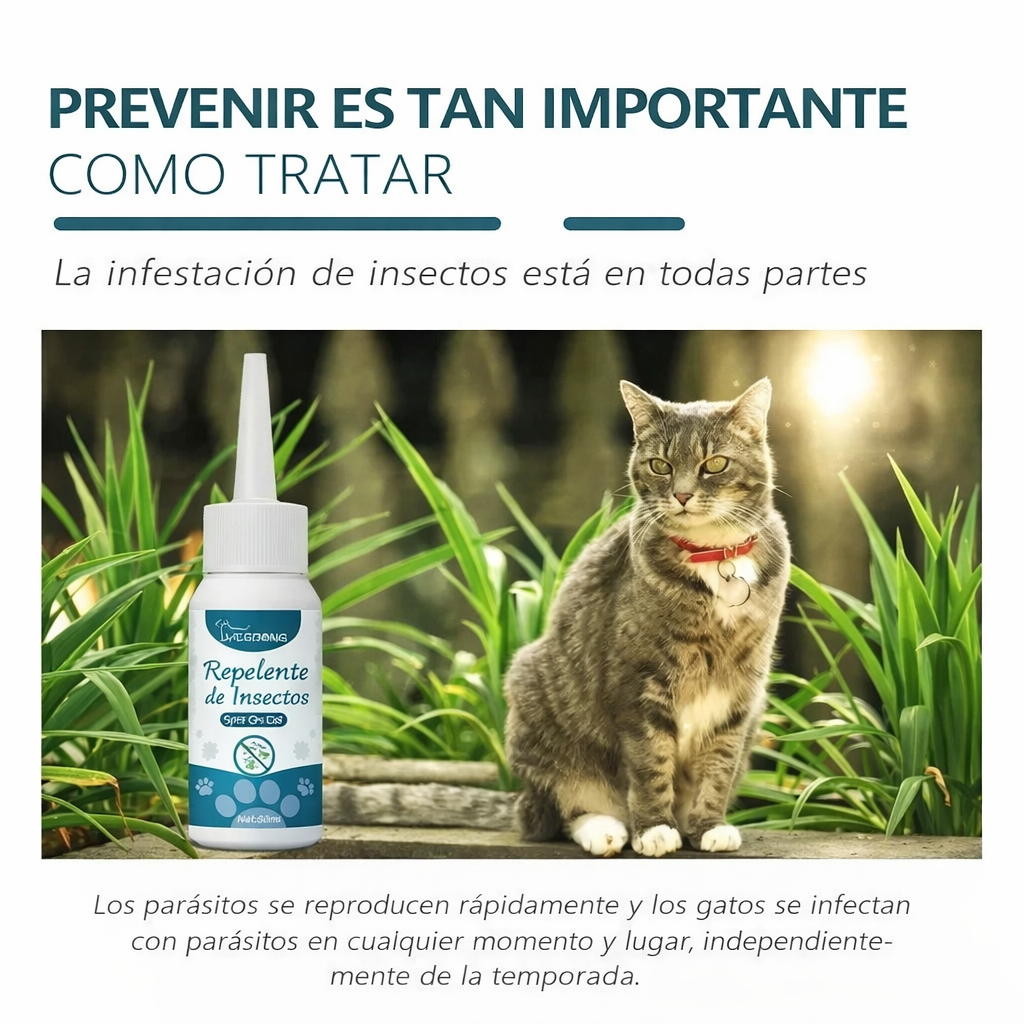 Agente Antipulgas y Garrapatas para Gatos y Perros – Spray de 50ml, Protección Rápida y Segura