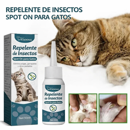 Agente Antipulgas y Garrapatas para Gatos y Perros – Spray de 50ml, Protección Rápida y Segura