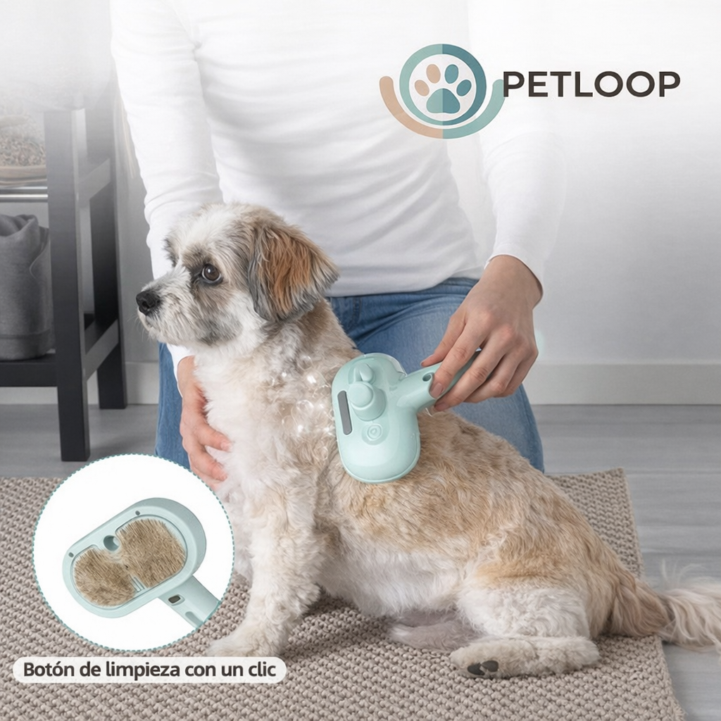 Cepillo PetLoop Grooming Calmante 3-en-1 para Perros y Gato